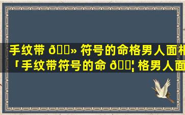 手纹带 🌻 符号的命格男人面相「手纹带符号的命 🐦 格男人面相分析」